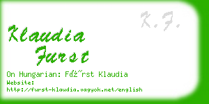 klaudia furst business card